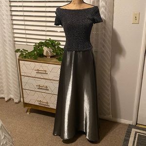 Metallic floor length gow